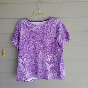 Talbots Purple Boxy Short Sleeve T-Shirt 2X NWT